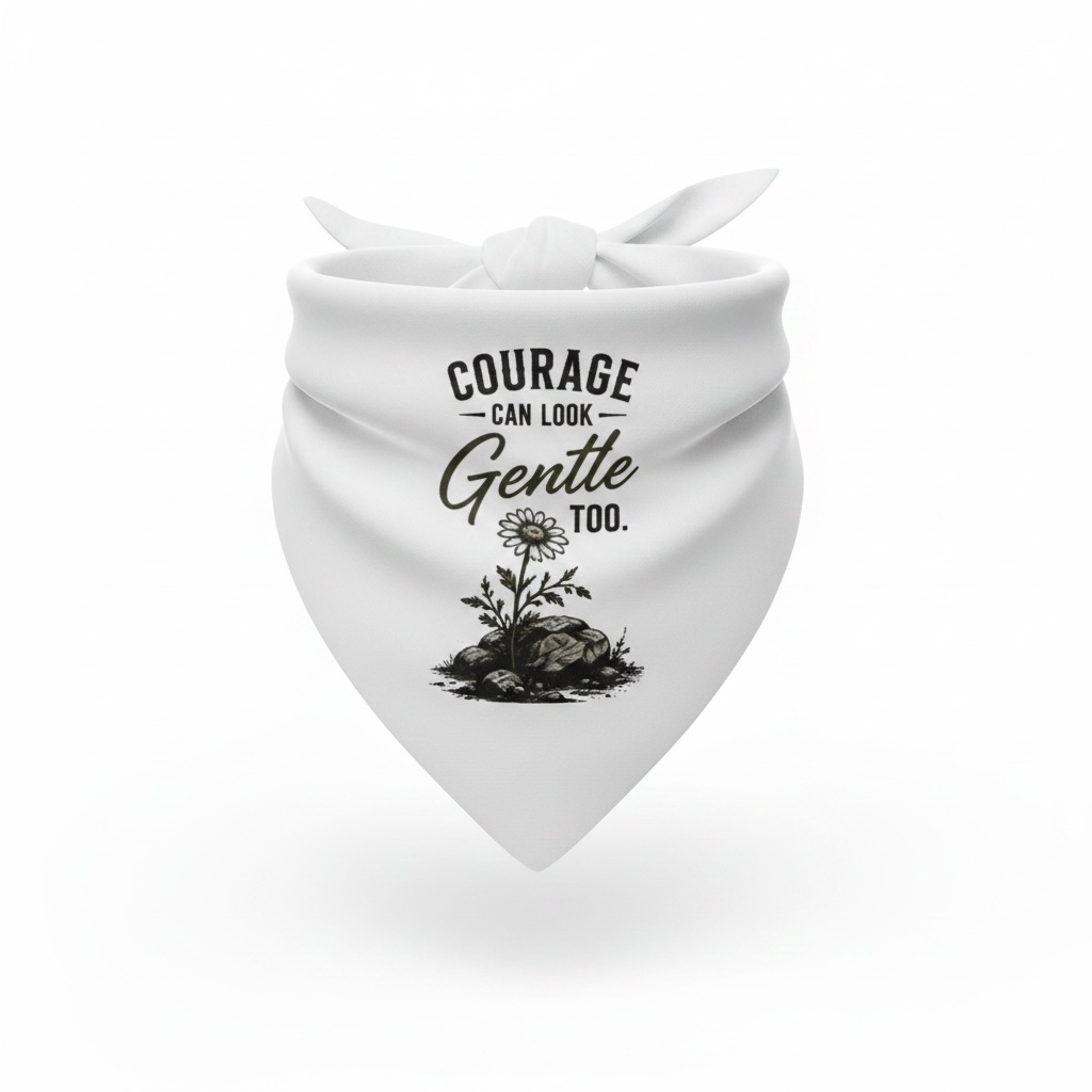 Courage Can Look Gentle Too- Dog Bandanas