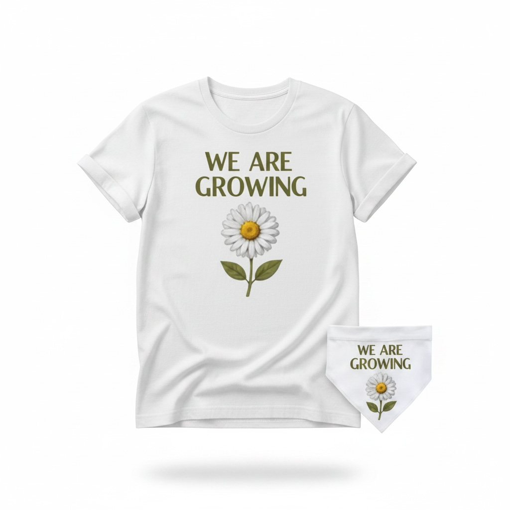We Are Growing - Women’s short sleeve T-Shirt and Dog bandana